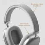Fabric Headband Over-Ear Headphones Wireless Stereo HiFi Headset Adjustable Metal
