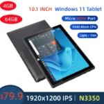 Hot Sales 64bits 10.1 INCH Windows 11 Tablet Intel Atom N3350 Quad Core