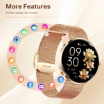 MEVADEN 1.43" AMOLED Screen Women Smart Watch 8.5mm Ultra-thin Stainless Steel - Image 7