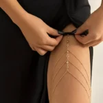 Boho Elastic Band Crystal Leg Thigh Chain for Women Summer Beach Sexy Tassel Multilayer - Image 2