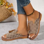 Women Slippers Summer Casual Beach Holiday Slippers New Fashion Fringe Outdoo - Image 2