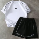 2026 Summer New Men's Short-Sleeved Shorts Set with 3D Pattern Printing