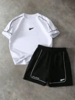 2026 Summer New Men's Short-Sleeved Shorts Set with 3D Pattern Printing