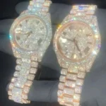 Full Diamond Watches for Women Luxury Top Brand Hip Hop Number Quartz Watch for Men