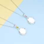 Catuni Shell Mermaid H2O Openable Pendant Necklace Silver Color Inlaid Crystal Zircon - Image 6