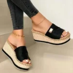 Womens High Heels Sandal Thick Bottom Casual Shoes Ladies Leisure Summer Wedges Sandals