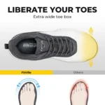 FitVille Men'S Wide Waterproof Spikeless Golf Shoes, High Traction Anti-Slip Sole, Shock Absorption - Image 2