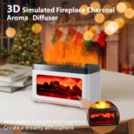 Mini Fireplace Aroma Diffuser air humidifier with colorful Flame Lighting
