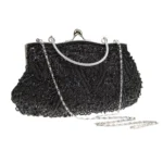 Women's Retro Small Totes Evening Bags Beaded Embroidered Ladies Clutch Purse Shoulder - Image 3