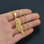 YILUOCD Palestine Map Pendant Necklace Arabic National Jewelry Fashion