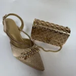 Insightlink Elegant Italian Design Pink Butterfly Shoes and Bag Set for Women - Image 4