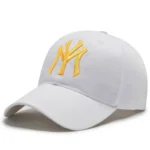Vintage NY Logo Embroidery Baseball Cap, Casual Cotton Adjustable Dad Hat - Image 2