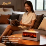 Simulated Fireplace Aroma Diffuser Essential Oil Flame Air Humidifier Remote Contro - Image 3