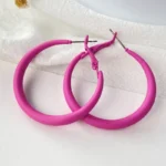Trendy Big Round Hoop Earrings for Women Statement Jewelry Trendy European