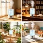 4L Air Humidifier Large Capacity Humidifier Mist Maker With Double Nozzle Remote - Image 5