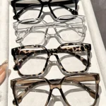4Pcs Elegant, Simple and Stylish Geometric Glasses with Transparent