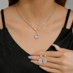 3 Wedding Season Women's Fashion Droplet Necklace and Earring - Image 5
