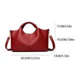 High Quality Soft Leather Women's Handbag Tote Bag Fashion Luxury Women Shoulder Bag - Image 4