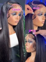 40 46 Inch 13x4 13x6 HD Transparent Bone Straight Lace Front Wigs 220 - Image 2