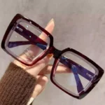 CLLOIO Square Anti-blue light Large Frame Eyeglasses fashion street Optical Reading - Image 2