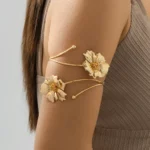 Elegant Sexy Floral Open Cuff Bracelet Bangle for Women Vintage Enamel Glaze