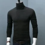 Fall Winter Men Turtleneck Top Long Sleeve Base Shirt Slim Fit Pullover Casual Warm - Image 3