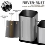 Knife Stand Holder For Kitchen Knife Stainless Steel Knife Holder Stand Cutlery Holder - Image 3