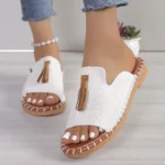 Women Slippers Summer Casual Beach Holiday Slippers New Fashion Fringe Outdoo - Image 4