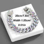 2026 Full Iced Out Watch Mens Cuban Link Chain Bracelet Watch Bling Jewelry for Men Big - Image 5