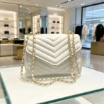 Fashionable Elegant Argyle Quilted Small Square Bag Woven Chain Magnetic - Image 2