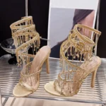 Liyke Elegant Women Wedding Banquet Shoes Fashion Crystal Tasse - Image 6