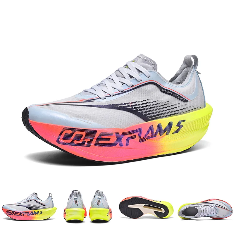 kf-S5dc1404e5da64075ba52b1bcc71364a02 New Cushioning Running Shoes For Men Suitable Heavy Runners Lace Up Sports Women Non-slip Outdoor Athletic Male Sneakers - Image 1