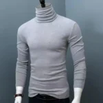 Fall Winter Men Turtleneck Top Long Sleeve Base Shirt Slim Fit Pullover Casual Warm - Image 5