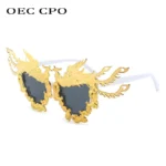 Metal Patch Decoration Sunglasses Women Oversized Party Outdoors Shades - Image 3