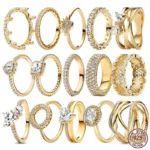 Hot selling 925 Sterling Silver Various Colors Shiny Exquisite Ring Luxury