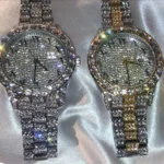 Full Diamond Watches for Women Luxury Top Brand Hip Hop Number Quartz Watch for Men - Image 2