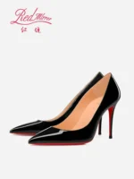 Black Women's Elegant High Heels Red Shiny Bottoms Luxury Brand Women Heels 2025 - Image 2