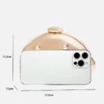 Women Acrylic Shell Bag Cute Evening Clutch Bag For Wedding Party Small Gold Purses - Image 2