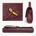 PU Leather Fashion Luxury Top-Handle Bag For Women Evening Handbag Long Purse - Image 5