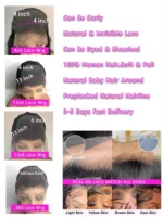 30 32 Inch Highlight Ombre Lace Frontal Wig Curly Human Hair Wigs 4/27 Colored 13x4 - Image 6
