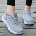 Women's Lightweight Lace-Up Casual Running Shoes, All Season Sneakers - Image 3