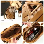 Trendy Vegan Leather Woven Tote Bag for Women Top Handle Purses and Handbags Fashionable - Image 2