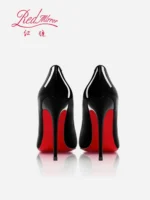 Black Women's Elegant High Heels Red Shiny Bottoms Luxury Brand Women Heels 2025 - Image 3