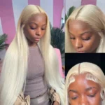 613 13x6 Straight Lace Front Wig Human Hair 36 Inch Blonde Wig Human Hair 250% Density - Image 5