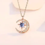 LATS Star Moon Pendant Necklaces for Women Simple Clavicle Chain - Image 2
