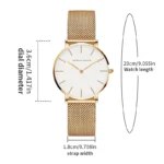 HANNAH MARTIN Women Watch Nordic Minimalist Japan Quartz Movement 3Bar - Image 3