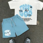 2026 Summer New Men's Short-Sleeved Set for Street Casual Fashion Comfortable