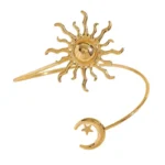 Personality Ocean Style Metal Sun Moon Arm Bangles for Women Ladies Fashion Beach Vacation - Image 6