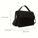 Mini Casual Quilted Crossbody Bag with Magnetic Closure and Adjustable Strap,Small - Image 2
