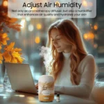 Essential Oil Diffuser Mini Aromatherapy Air Humidifier With 10ml Essential Oil, Hand Blown Glass Cover - Image 3